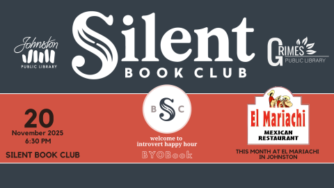 Silent Book Club. Image with logo of El Mariachi restaurant. 