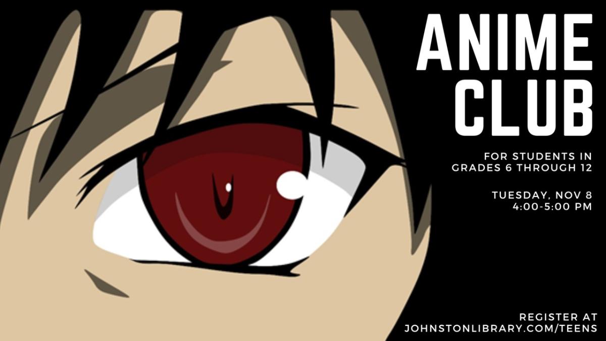 Large Eye with text that reads anime club