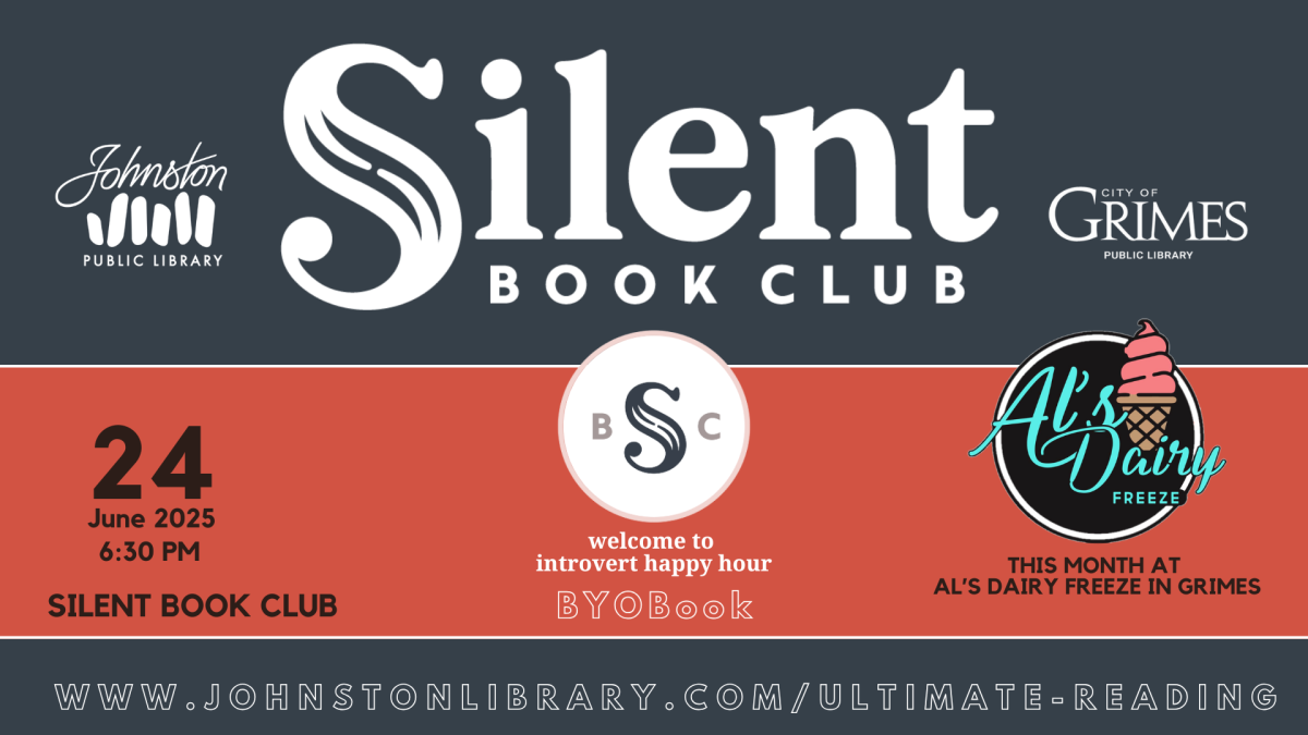 June 24 silent book club flyer